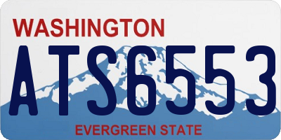 WA license plate ATS6553