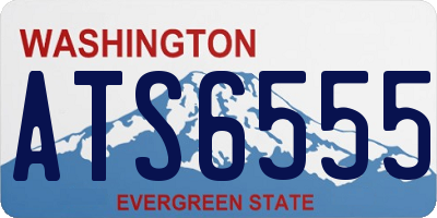 WA license plate ATS6555