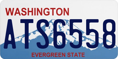 WA license plate ATS6558