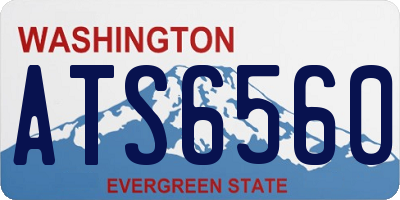 WA license plate ATS6560