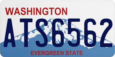 WA license plate ATS6562