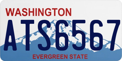 WA license plate ATS6567