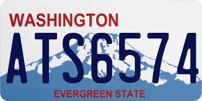 WA license plate ATS6574