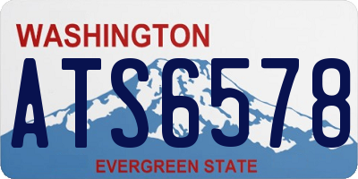 WA license plate ATS6578