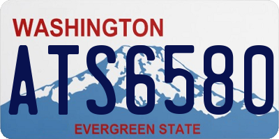 WA license plate ATS6580