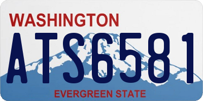 WA license plate ATS6581
