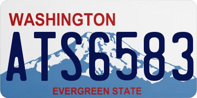 WA license plate ATS6583
