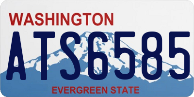 WA license plate ATS6585