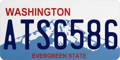 WA license plate ATS6586