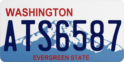 WA license plate ATS6587