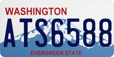 WA license plate ATS6588