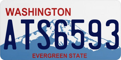 WA license plate ATS6593
