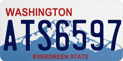 WA license plate ATS6597