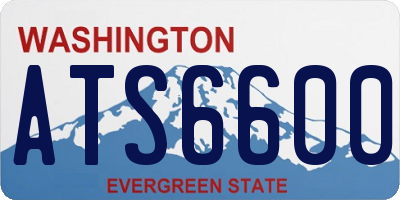 WA license plate ATS6600