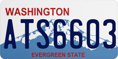 WA license plate ATS6603