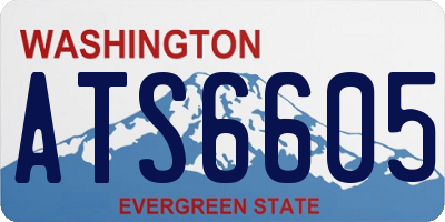 WA license plate ATS6605