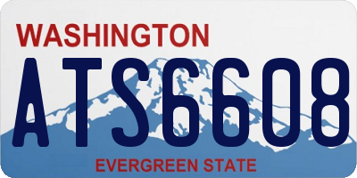 WA license plate ATS6608