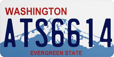 WA license plate ATS6614
