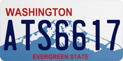 WA license plate ATS6617