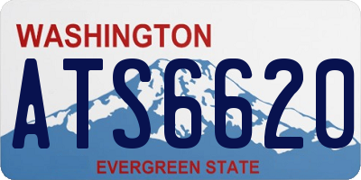 WA license plate ATS6620