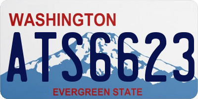 WA license plate ATS6623