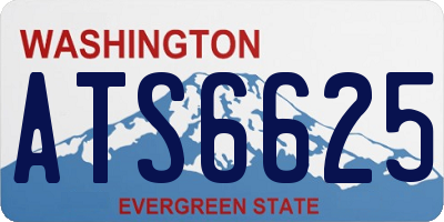 WA license plate ATS6625