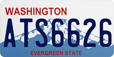 WA license plate ATS6626