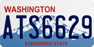 WA license plate ATS6629