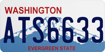 WA license plate ATS6633