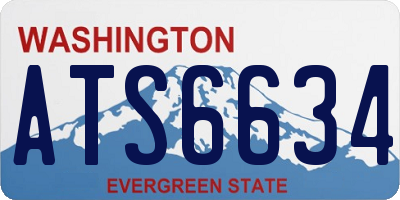 WA license plate ATS6634