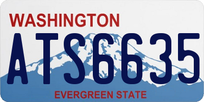 WA license plate ATS6635