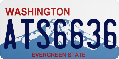 WA license plate ATS6636