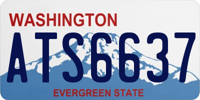 WA license plate ATS6637
