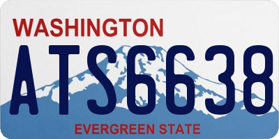WA license plate ATS6638