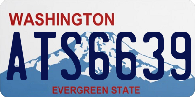 WA license plate ATS6639