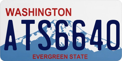 WA license plate ATS6640