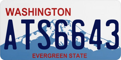 WA license plate ATS6643