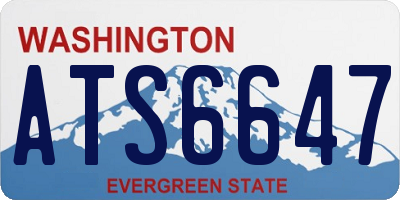 WA license plate ATS6647