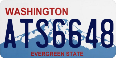 WA license plate ATS6648
