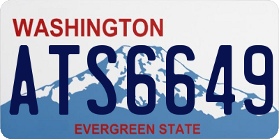 WA license plate ATS6649