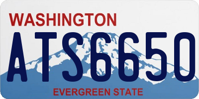 WA license plate ATS6650