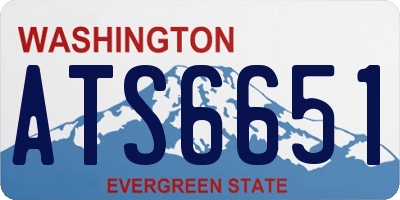 WA license plate ATS6651