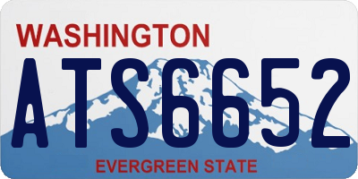WA license plate ATS6652