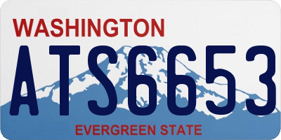 WA license plate ATS6653