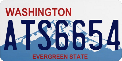 WA license plate ATS6654