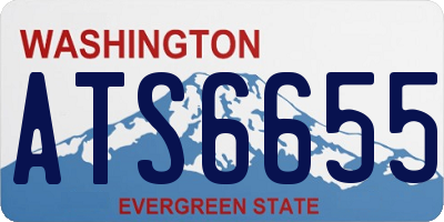 WA license plate ATS6655