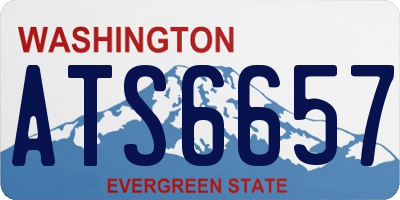 WA license plate ATS6657