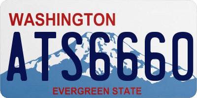 WA license plate ATS6660