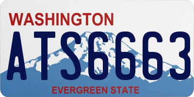 WA license plate ATS6663