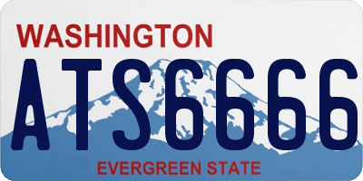 WA license plate ATS6666
